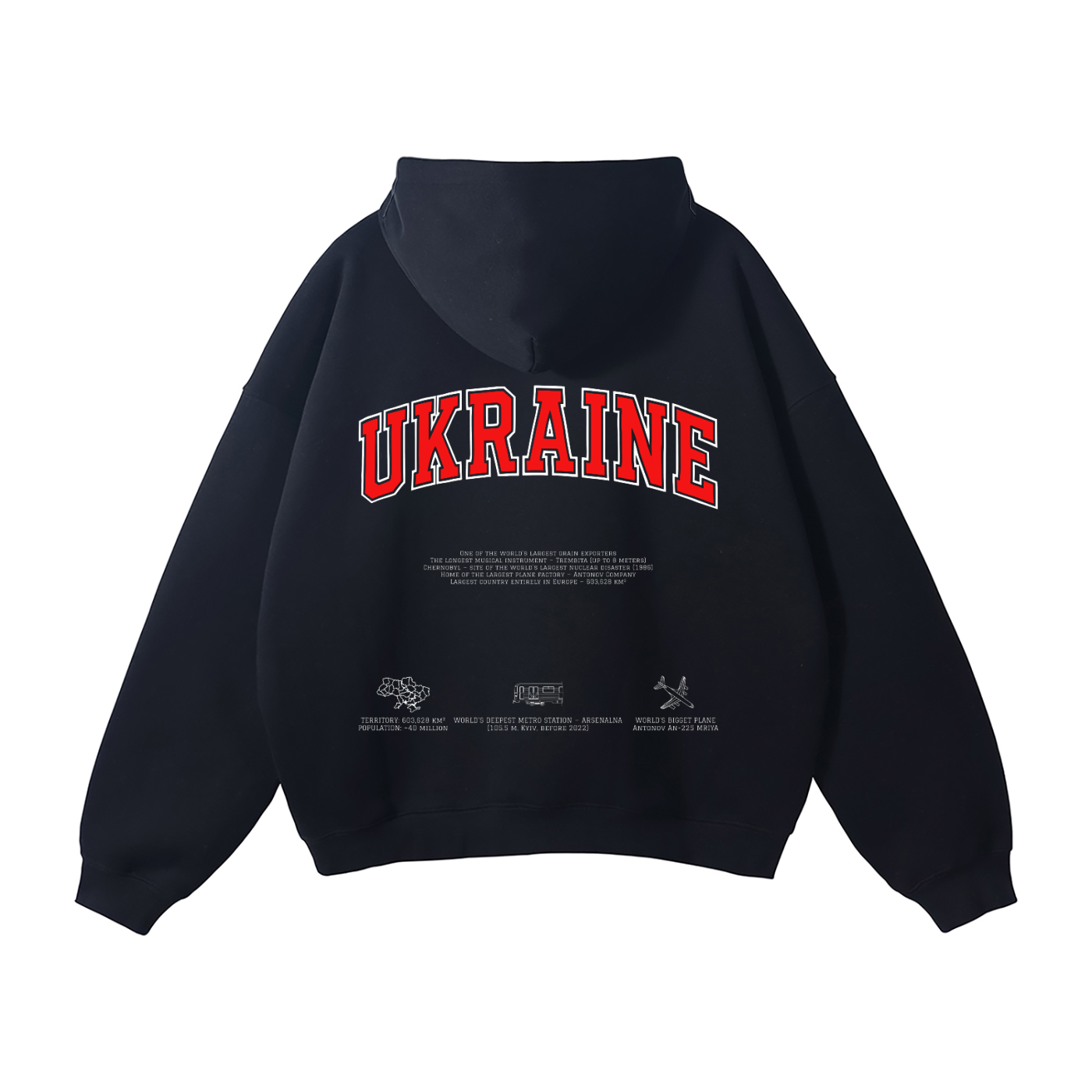 Oversize Fleeced Hoodie / UKRAINE