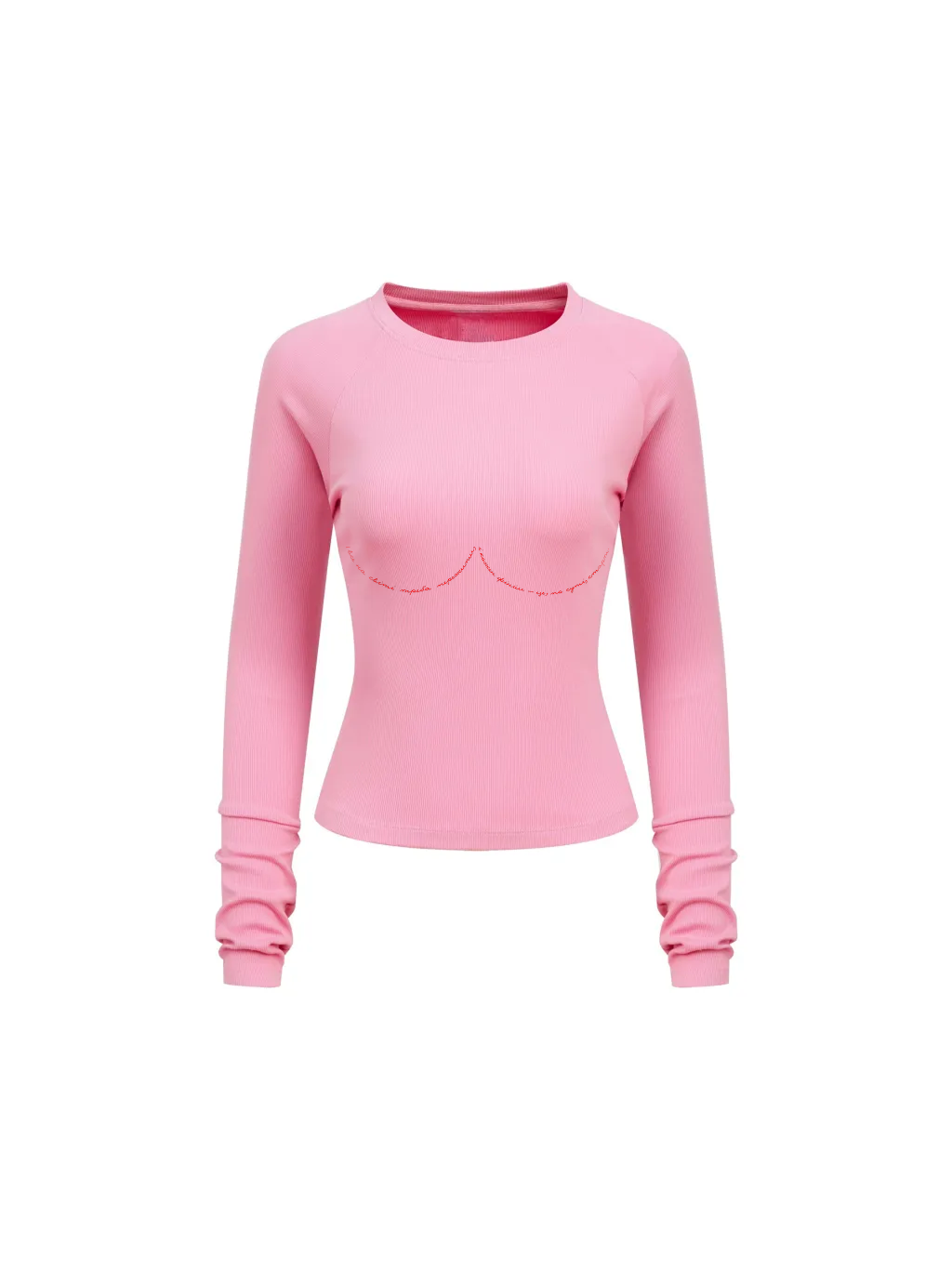 Dyed Washed Raglan Long Sleeve Slim T-Shirt / "І все на світі треба пережити, і кожен фініш — це, по суті, старт."