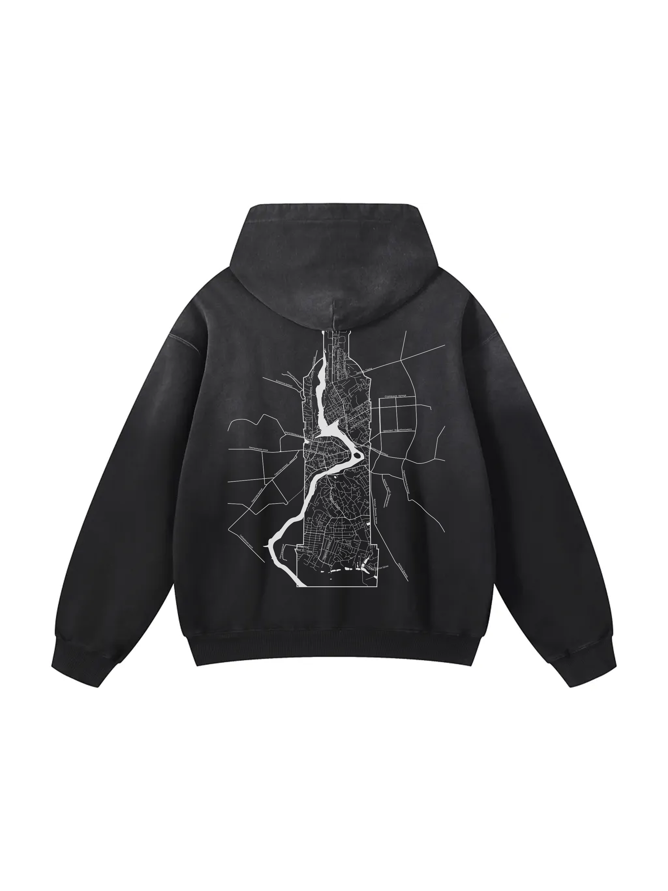 Твоє місто / Your city / Personalized / Heavyweight Sunfade Oversized Hoodie