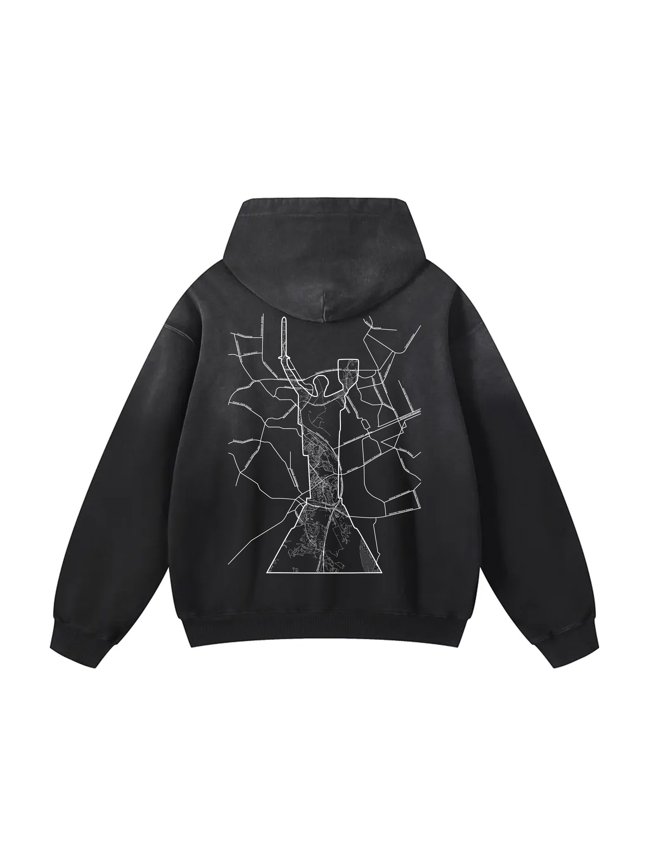 Твоє місто / Your city / Personalized / Heavyweight Sunfade Oversized Hoodie