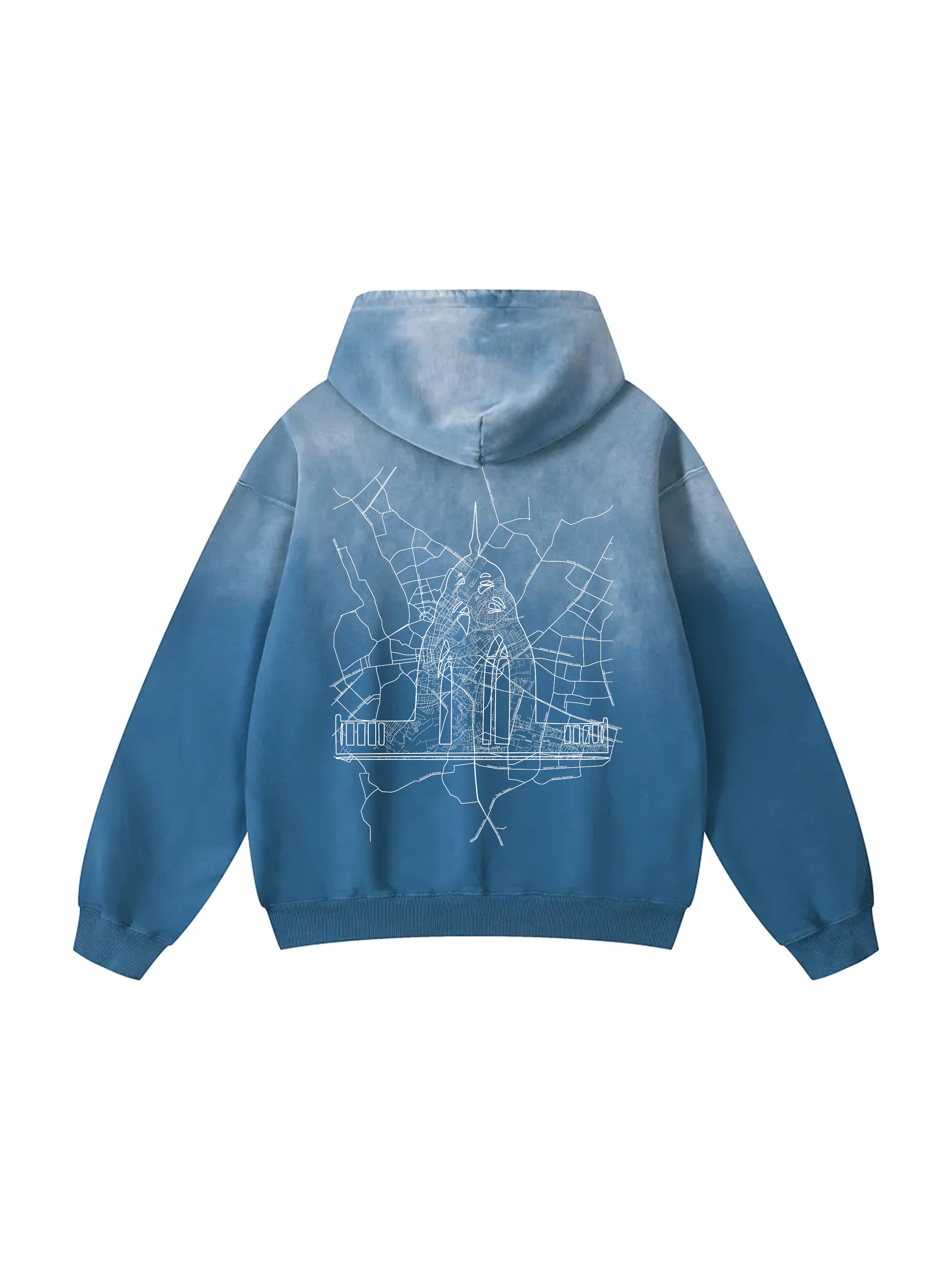 Твоє місто / Your city / Personalized / Heavyweight Sunfade Oversized Hoodie