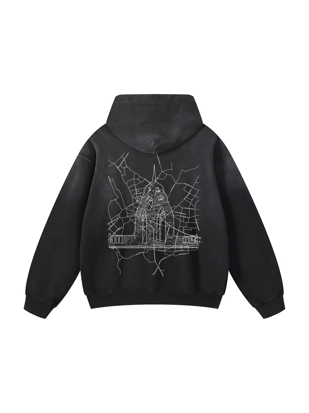 Твоє місто / Your city / Personalized / Heavyweight Sunfade Oversized Hoodie