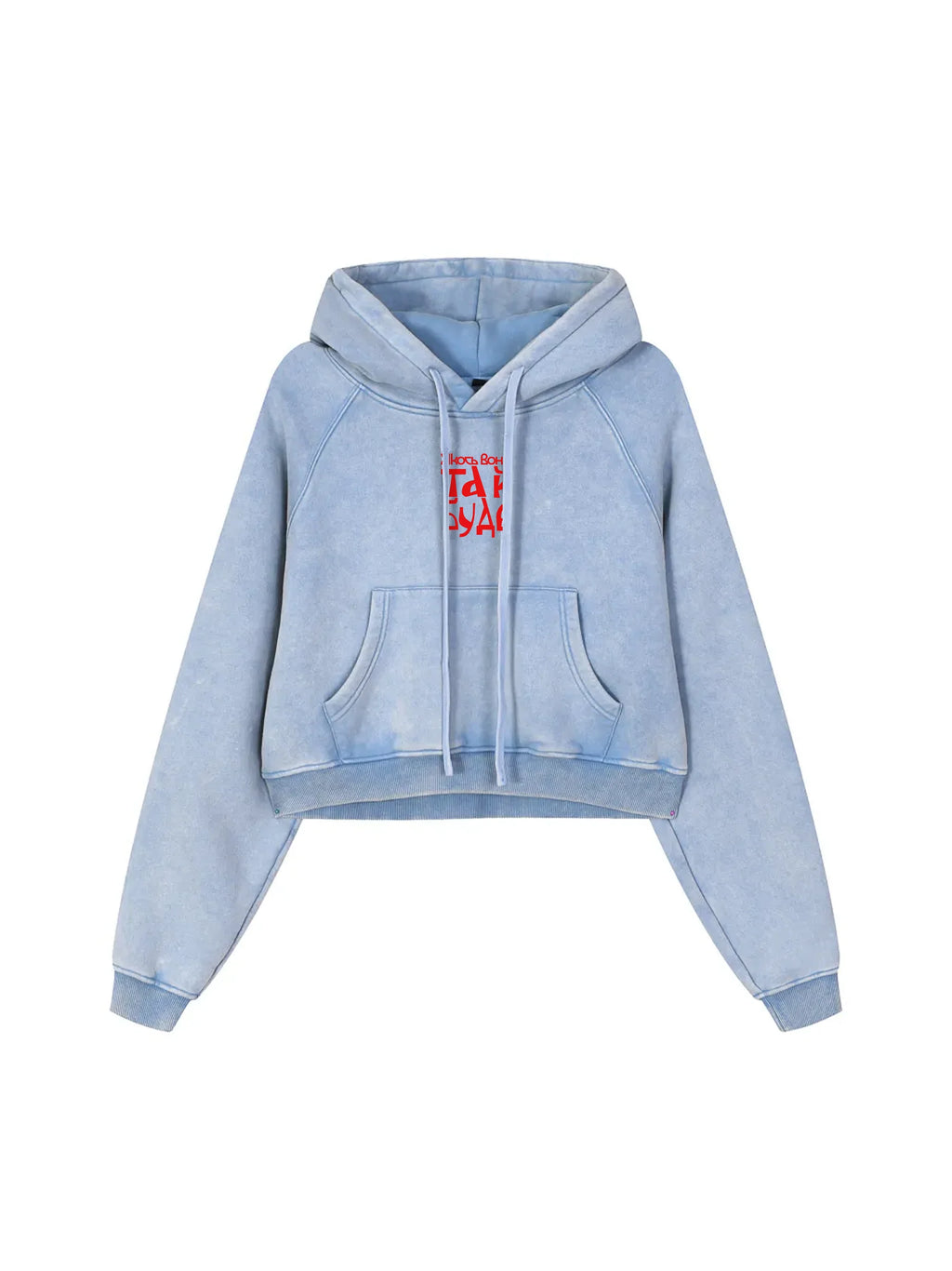 Snow Washed Cropped Hoodie / Якось воно та й буде