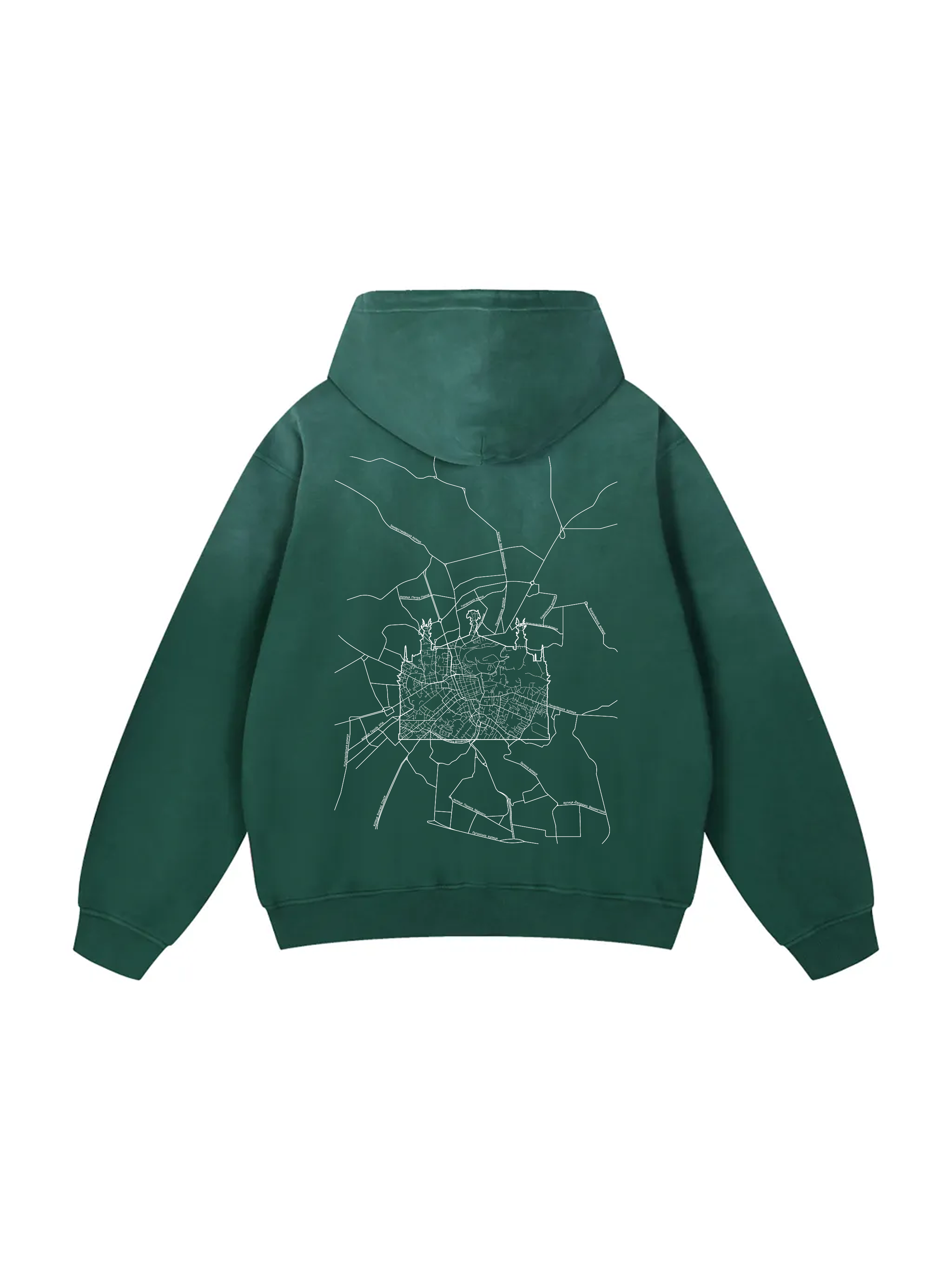 Твоє місто / Your city / Personalized / Heavyweight Sunfade Oversized Hoodie