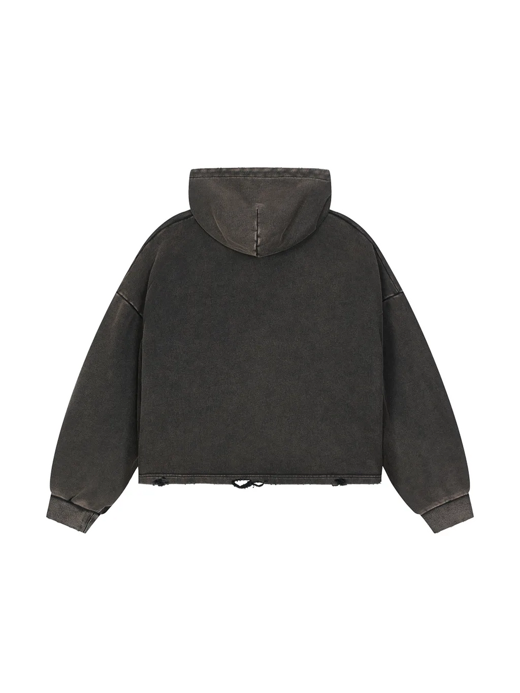 Vintage Washed Frayed-Hem Hoodie / Незламність / UA / Ukrainian
