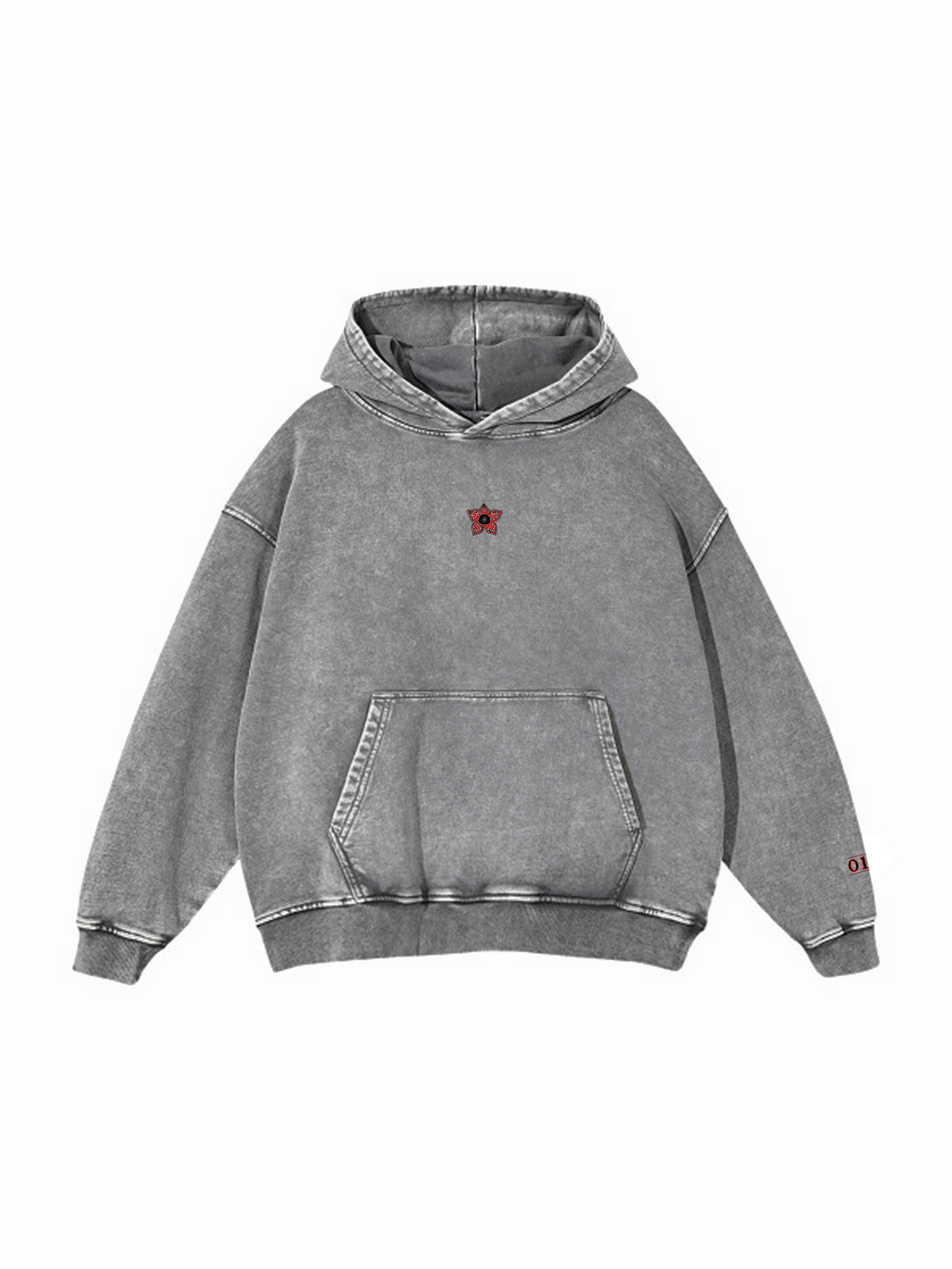 ST / LIMITED / Snow Washed Loose Cotton Hoodie