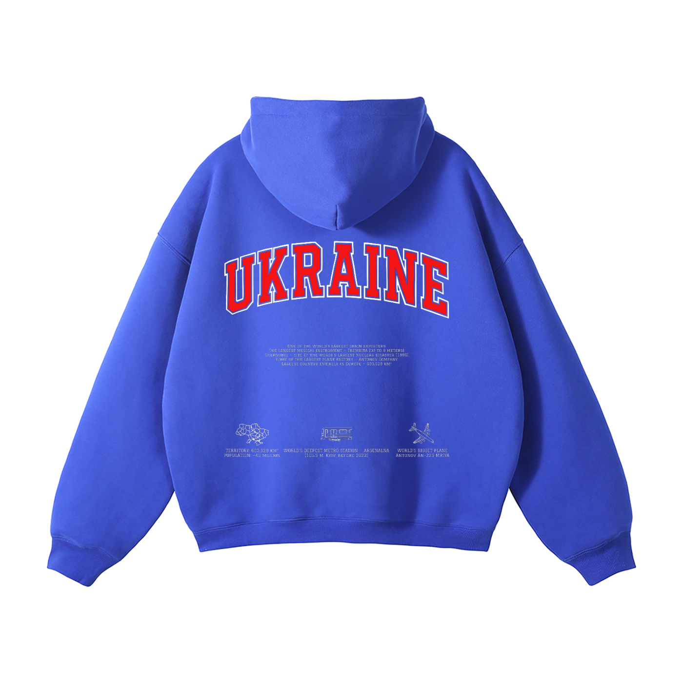 Oversize Fleeced Hoodie / UKRAINE