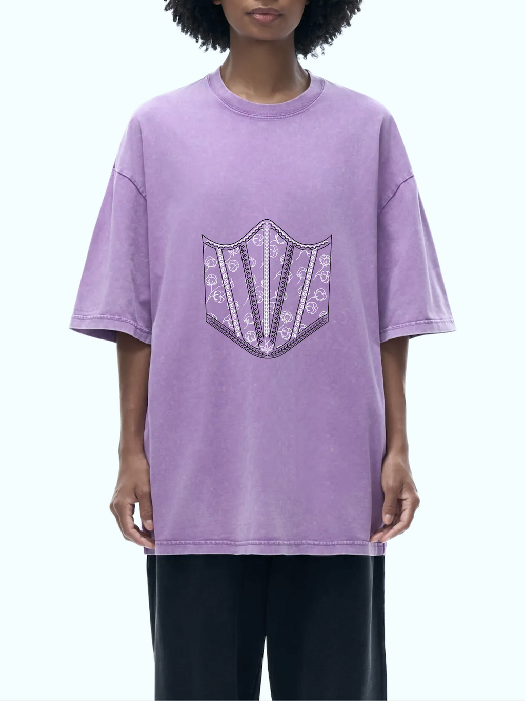 Heavyweight Snow Washed T-Shirt / Corset