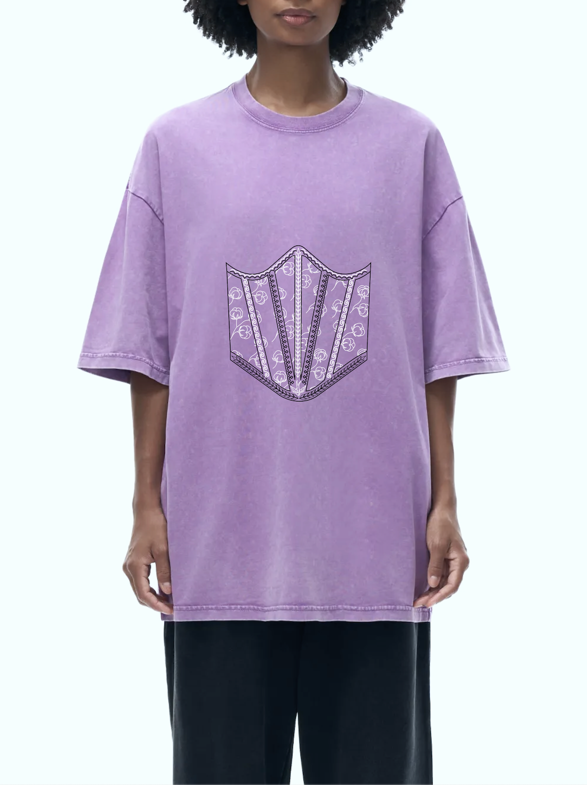 Heavyweight Snow Washed T-Shirt / Corset