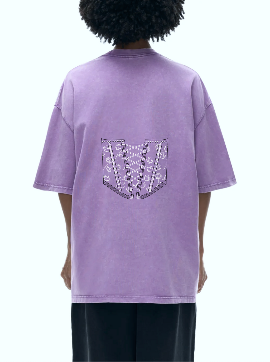 Heavyweight Snow Washed T-Shirt / Corset