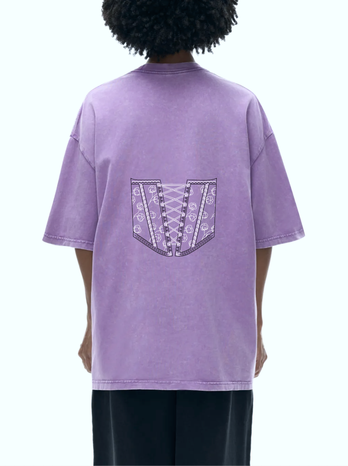 Heavyweight Snow Washed T-Shirt / Corset