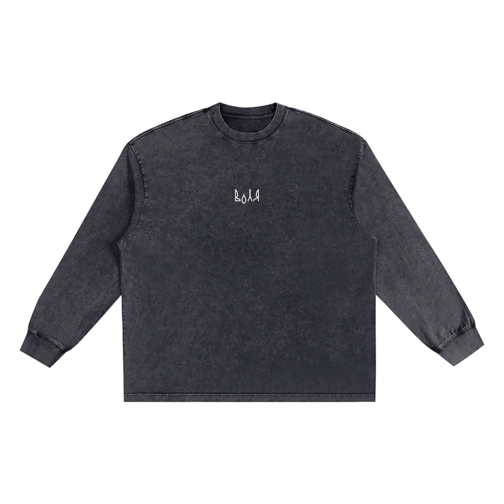 Snow Washed Oversize Long Sleeve T-shirt / Воля